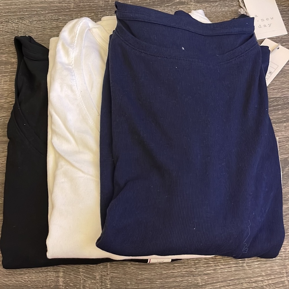 3 Piece Ribbed Scoop Neck T - Shirt - Picture 7 of 8